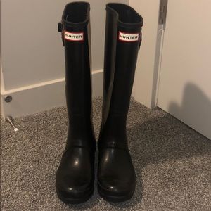Hunter Boots - Tall Women’s Black - Worn Once!
